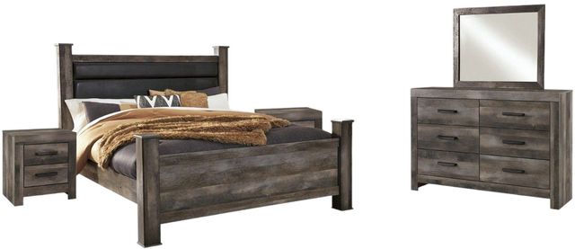 Signature Design by Ashley® Wynnlow 5-Piece Gray King Poster Bed Set-0