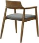 Armen Living Emorie Charcoal/Walnut Dining Chair-4