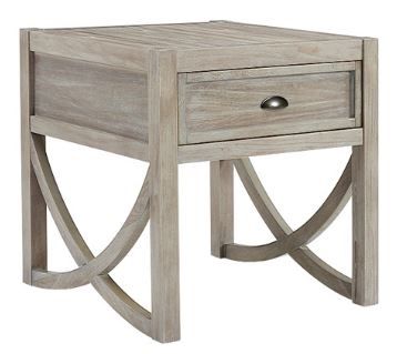 Bernards Belleville Light Gray End Table-0