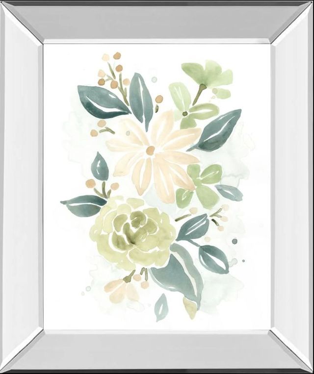 Classy Art Spring Greens II by June Erica Vess Mirror Framed Wall Art-0