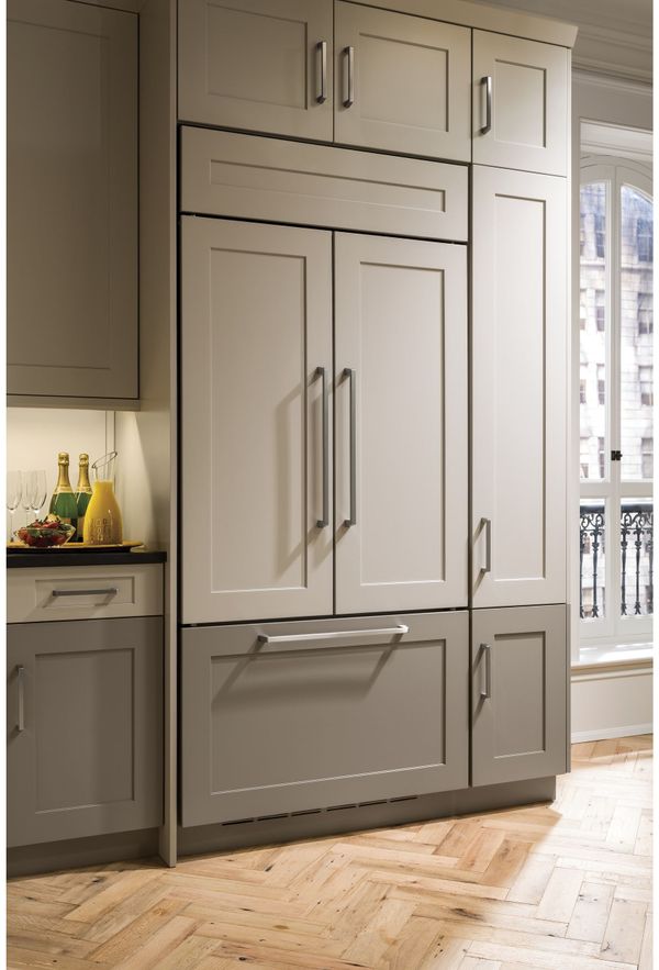 Monogram 20.8 Cu. Ft. Custom Panel Built In French Door Refrigerator