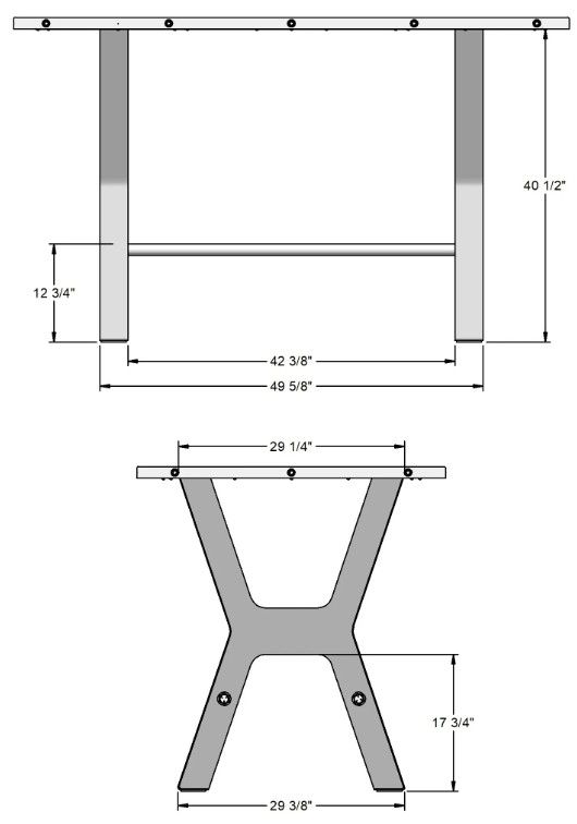 Amisco Customizable Parade Rectangular Pub Table-1
