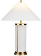 Crestview Collection Wyndham White Table Lamp with Brass Accent-3