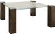 Harp & Finial® Kobe Glass Top Large Square Coffee Table with Vintage Iron Base -0
