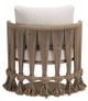 Zuo® Modern Uzel Brown/White Aluminum Fabric Outdoor Accent Chair-3