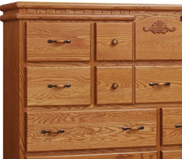 Wolfcraft Furniture Vintage Brown 10-Drawer Dresser-1
