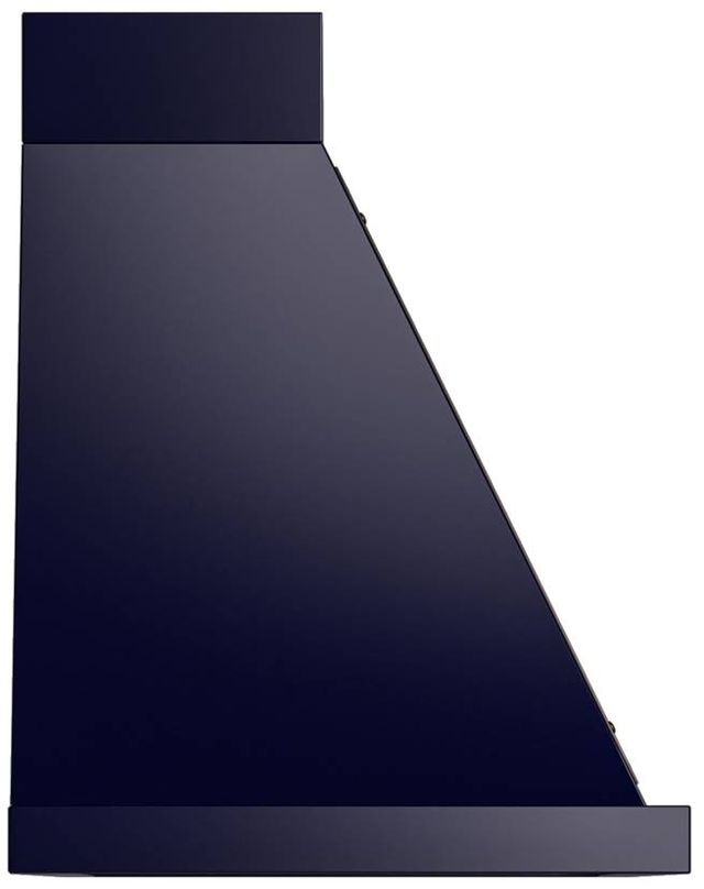 Ilve® Nostalgie II Noblesse 36" Midnight Blue Wall Mounted Range Hood with Burnished Trim-2