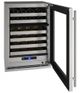 U-Line 5 Class 24" 5.1 Cu. Ft. Stainless Steel Wine Cooler-1