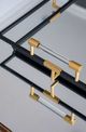 A & B Home 2-Piece Black/Gold Decorative Tray Set-1