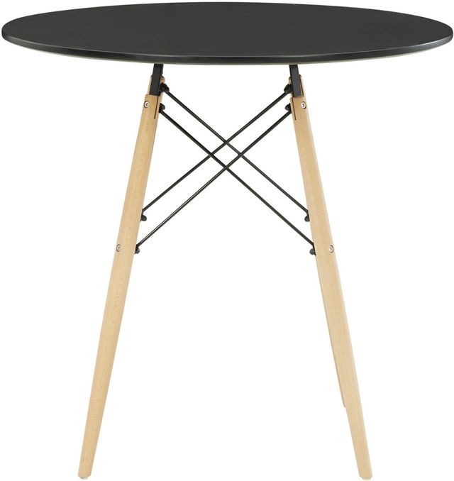 Signature Design by Ashley® Jaspeni Black Dining Table with Natural Tapper Legs-1