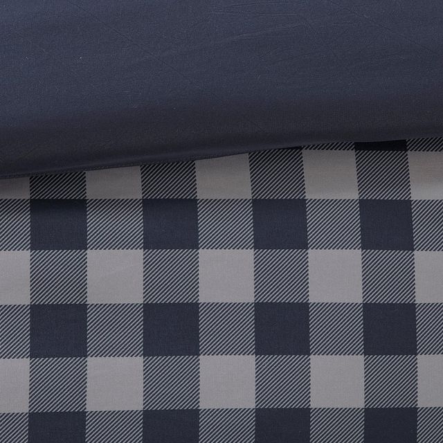 Olliix by Intelligent Design Oxford Navy Full/Queen Reversible Comforter Set-2