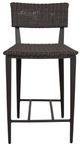 Uttermost® Calbas Java Black Aluminum/Wicker Indoor-Outdoor Counter Stool-2
