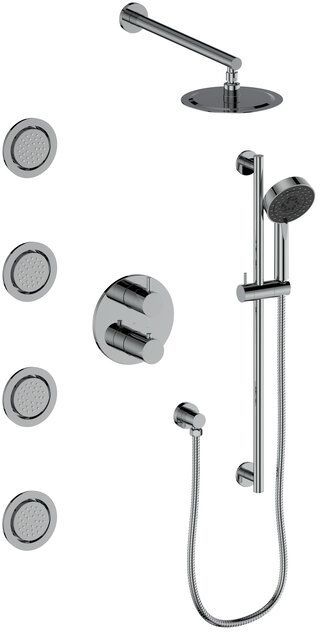 ZLINE Emerald Bay Chrome Thermostatic Shower System with Body Jets-0