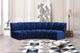 Meridian Furniture Infinity 3-Piece Navy Velvet Modular Sectional-1