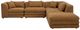 Moe's Home Collection Lowtide Dream 5-Piece Amber Glow Modular Sectional and Ottoman-1