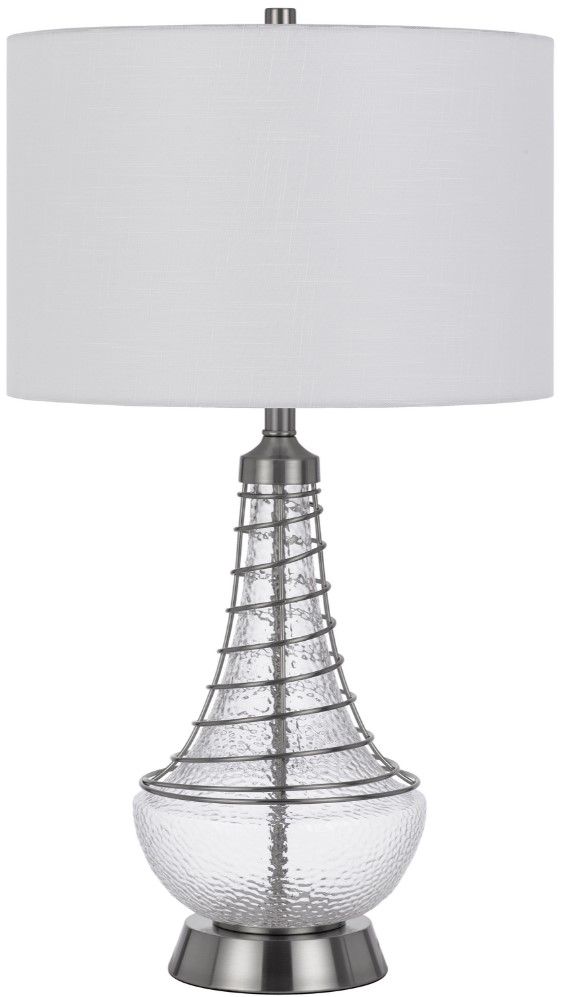 Cal® Lighting & Accessories Baraboo Brushed Steel Table Lamp-0