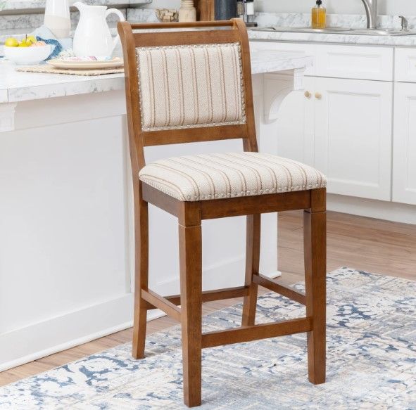 Linon Emerson Cherry Counter Stool-1