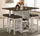 Furniture of America® Bingham Antique White Counter Table with Dark Brown Top -1