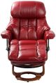 BenchMaster High Line Nicholas Ruby Red Chair and Ottoman Set-1