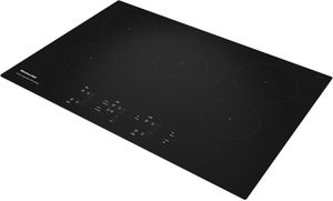 Front view of the KitchenAid® 30" Black Induction Cooktop