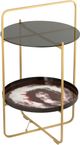 TOV Furniture Enamel Plum/White Side Table-0