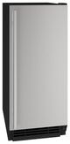 U-Line® Stainless Solid 15" Clear Cube Ice Maker -0