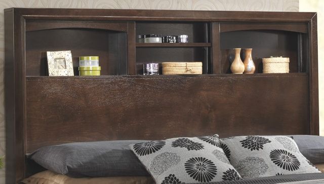 American Wholesale Furniture Walnut King Bookcase Bed-2
