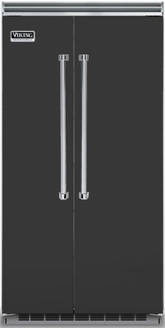 Viking® 5 Series 42 in. 25.3 Cu. Ft. Cast Black Built In Side-by-Side Refrigerator