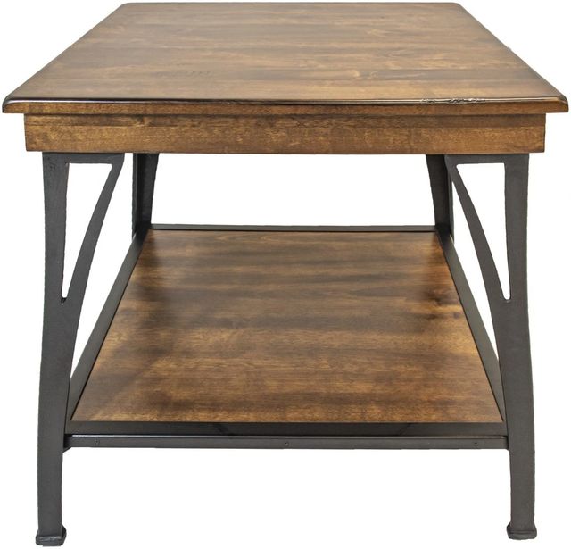 Intercon District Cool Copper End Table with Black Base-1