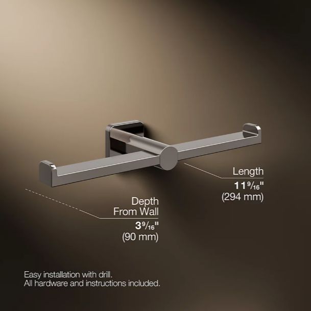 KOHLER® Parallel® Vibrant Titanium Double Toilet Paper Holder-2