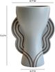TOV Furniture Earthenware Gray Ceramic Line Art Goblet Vase-2