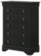 American Wholesale Furniture Porter 5-Piece Black Queen Panel Bedroom Set-4