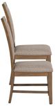 Powell® Cadeau 2-Piece Beige/Walnut Dining Side Chair Set-4