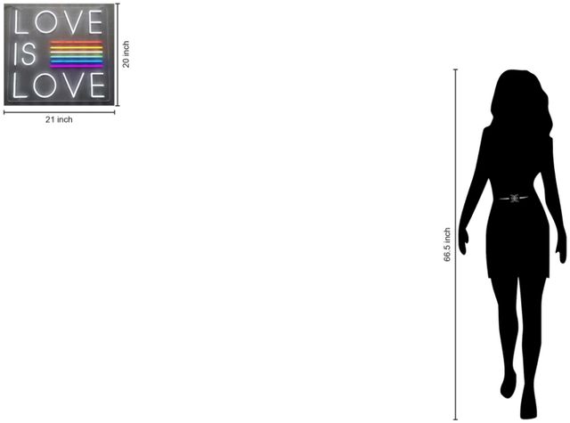 Classy Living Enlightened Love is Love Neon Sign-2