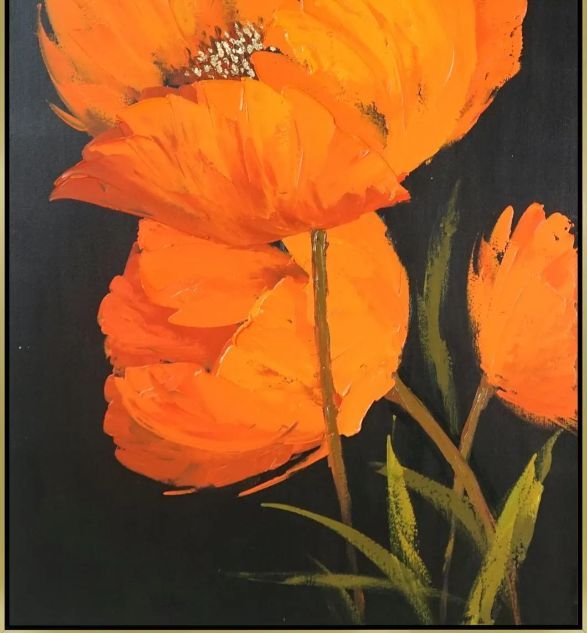 Classy Art Style 8 Hand Painted Textured Canvas with Foil Wall Art-1