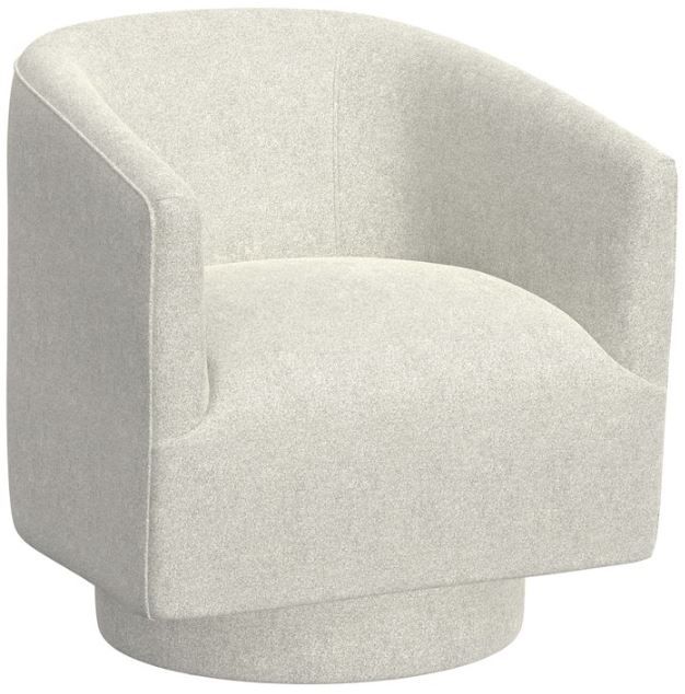 Emerald Home Brylee White Swivel Chair-0