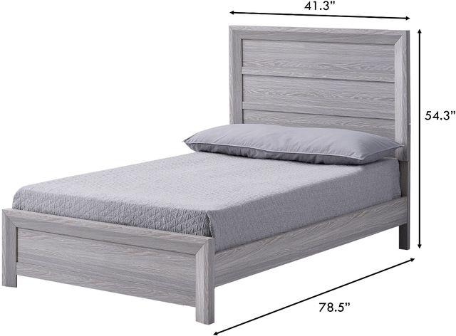 Crown Mark Adelaide Driftwood Twin Panel Bed-2