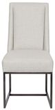 Vanguard® Furniture Michael Weiss Ellsworth Konza Ivory/Polished Black Nickel Side Chair-1