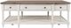 Jofran Inc. Grafton Farms Brown 3-Drawer Coffee Table with Antique White Base-1