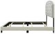 Bernards Olivia Gray Upholstered King Panel Bed in a Box-4