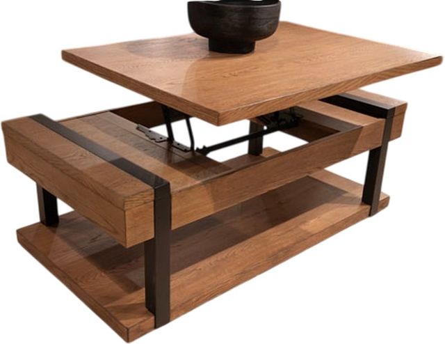 Signature Design by Ashley® Jorannti Medium Brown Lift Top Cocktail Table-2