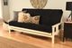 Kodiak Furniture Monterey Suede Black/Antique White Full Futon with Mattress-2