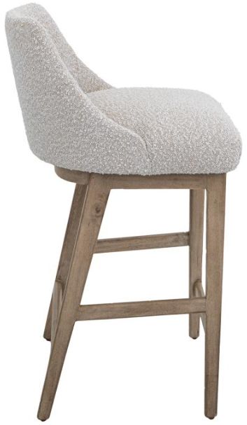 International Furniture Direct Emma Lacquer White/Pearl 30" Barstool-2