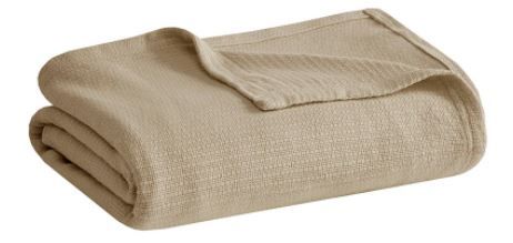 Olliix by Madison Park Freshspun Basketweave Khaki Full/Queen Cotton Blanket-0