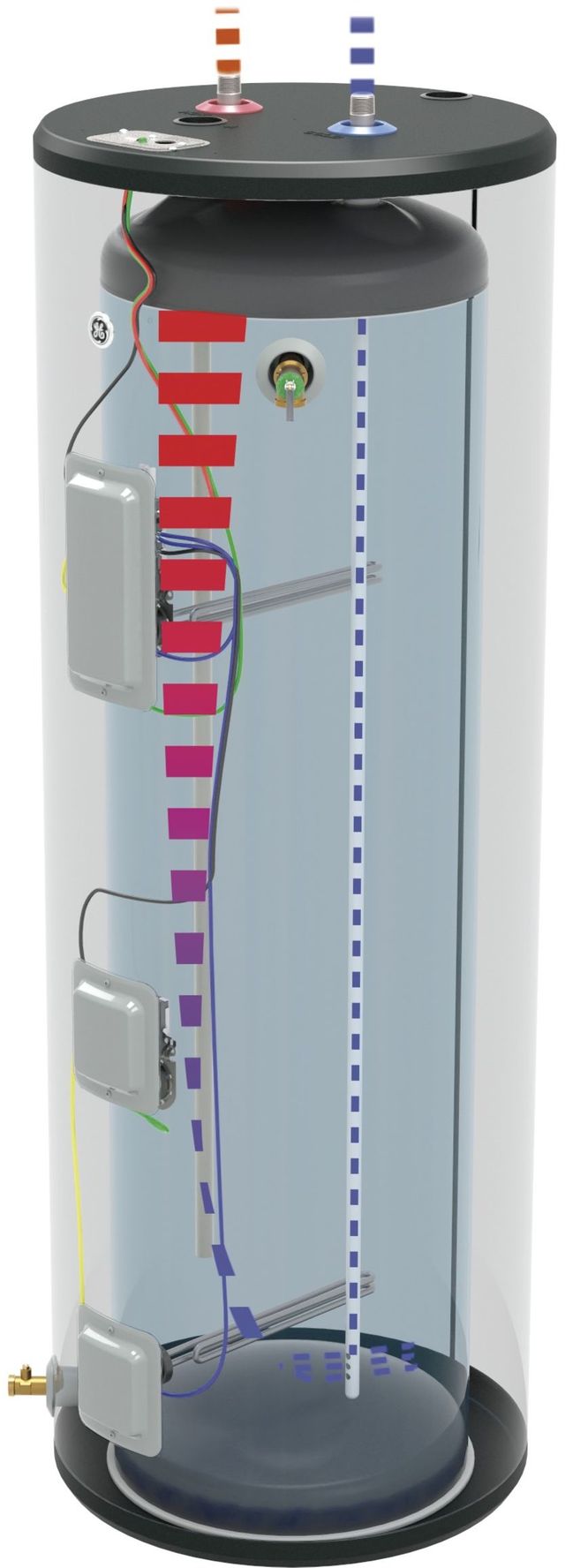 GE® 40 Gallon Gray Electric Water Heater-1