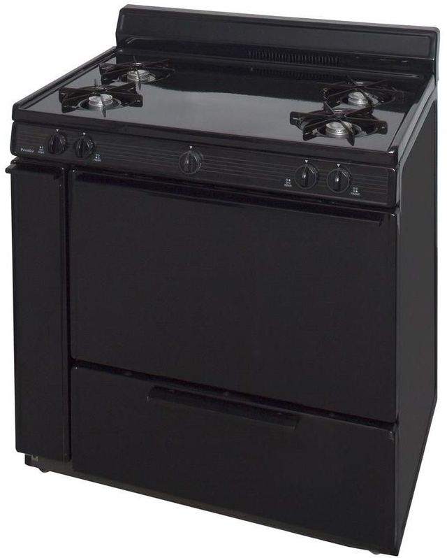 Premier 36" Black Pro Style Gas Range-1