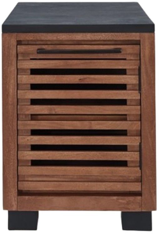 Signature Design by Ashley® Kallari Black/Warm Brown Chair Side End Table-1
