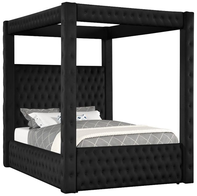 Crown Mark Annabelle Black Queen Canopy Bed-0