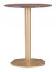 Zuo® Alto Brown Bistro Table with Gold Base-0
