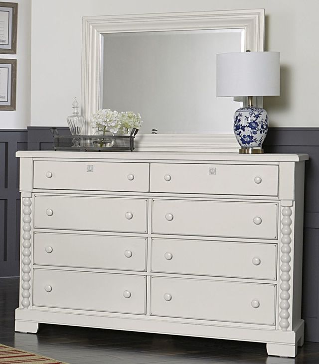 LM Co Home by Vaughan-Bassett Scotsman Cream Wide Landscape Mirror-1